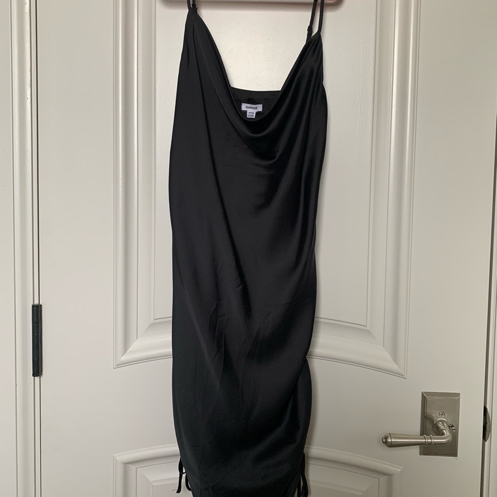 GARAGE COWL NECK SATIN DRESS - Picture 2 of 4